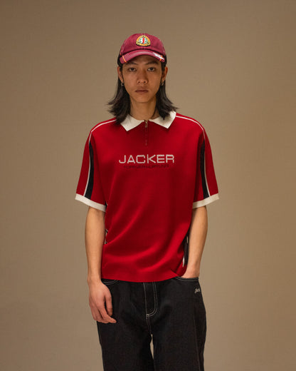 ACE POLO - RED AND BLACK
