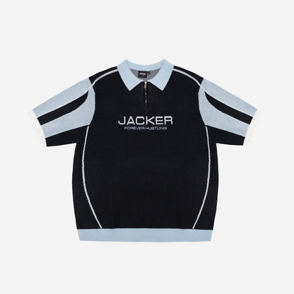 ACE POLO - BLACK AND BLUE