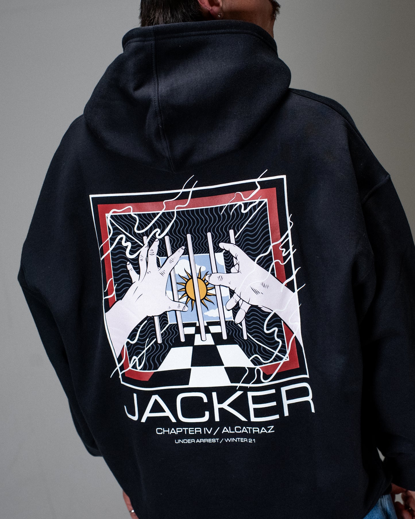 ALCATRAZ HOODIE BLACK