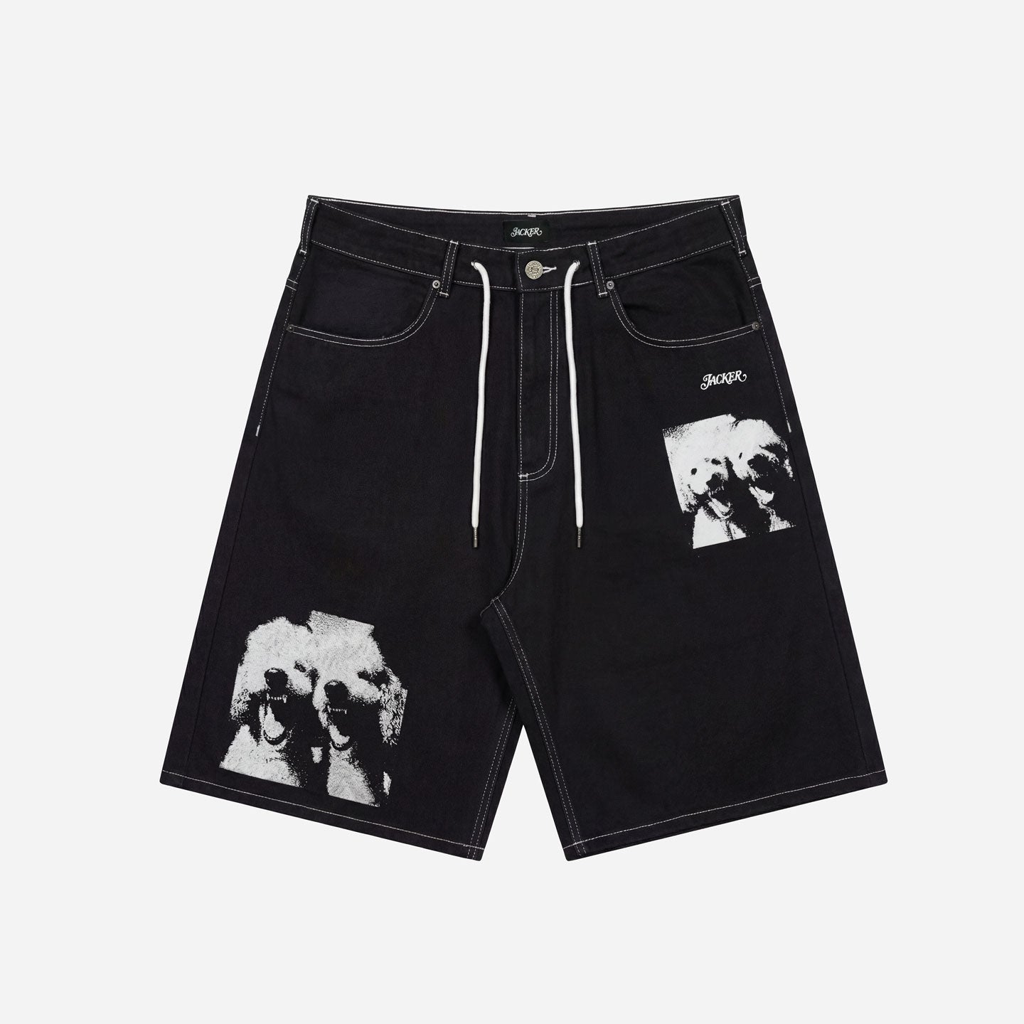 BAGGY SHORT POODLE PALS BLACK – JACKER