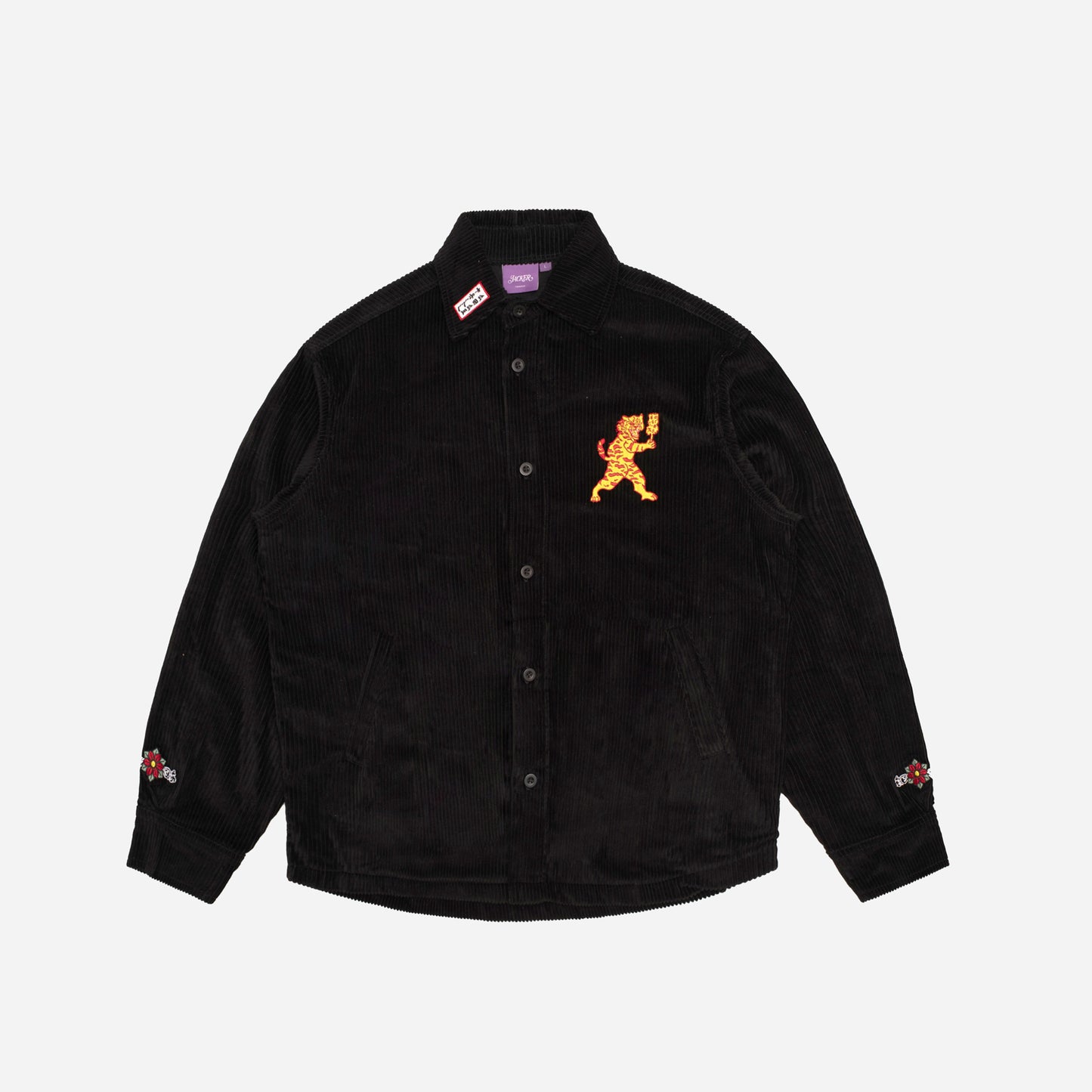 BAIJU CORDUROY OVERSHIRT SHIRT - BLACK