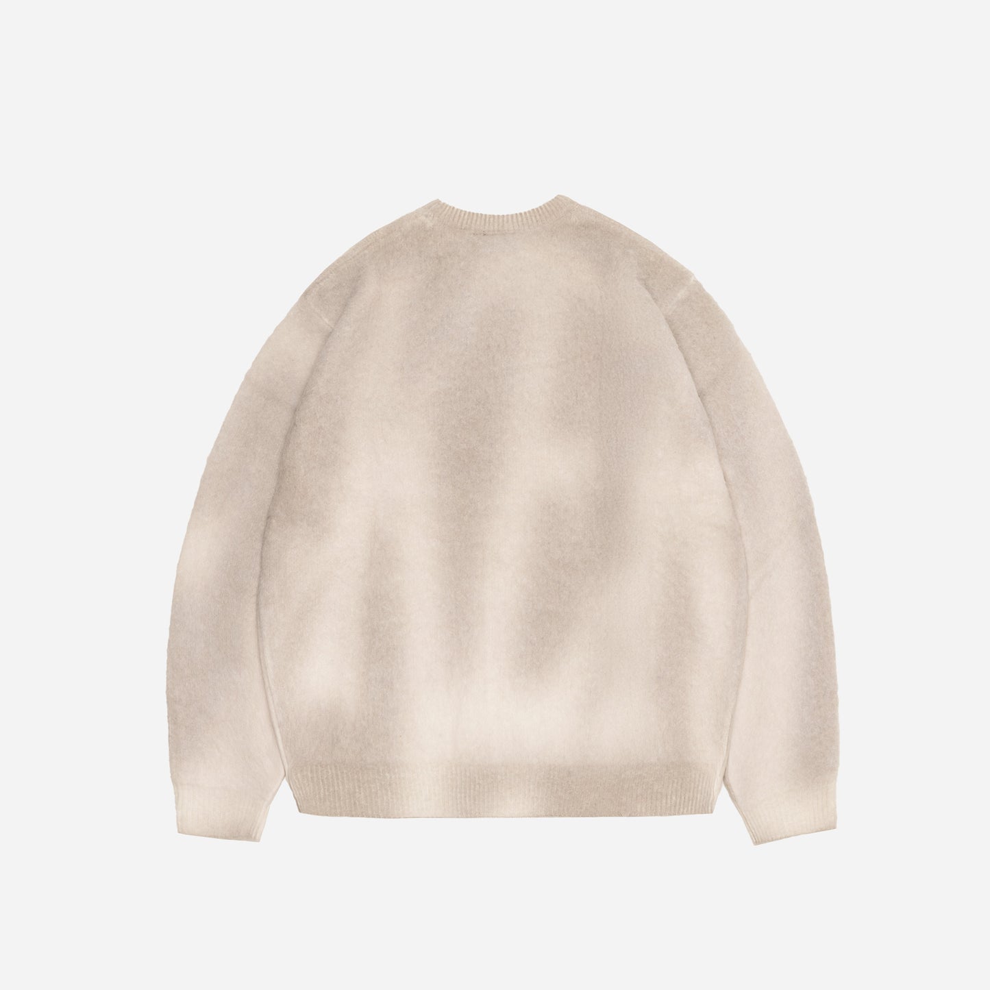 BLUR MOHAIR CREWNECK - BEIGE