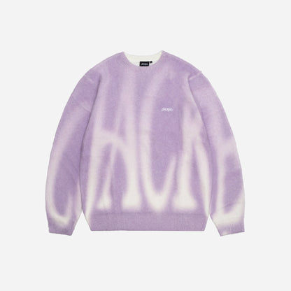 BLUR MOHAIR CREWNECK - PURPLE
