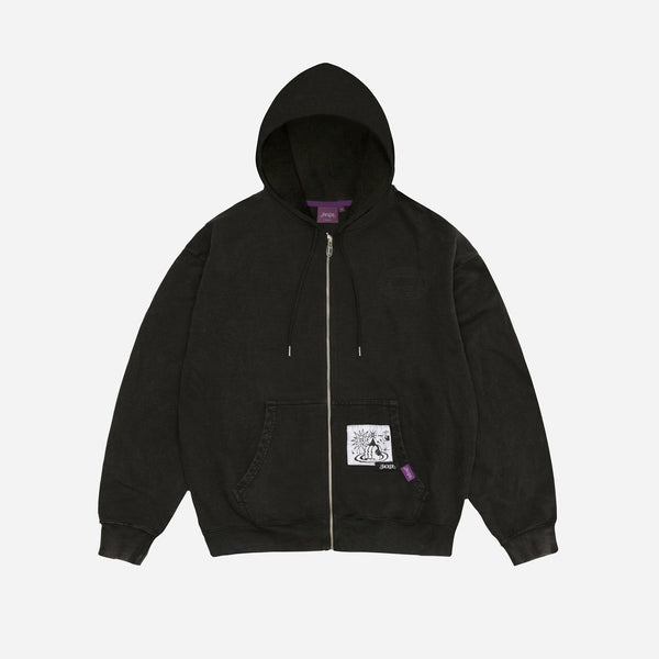 BRISTOL HOODIE ZIP - BLACK – JACKER