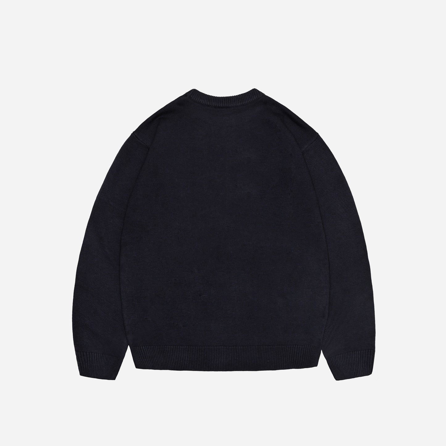 CLASSIC FELT KNIT CREWNECK - NAVY