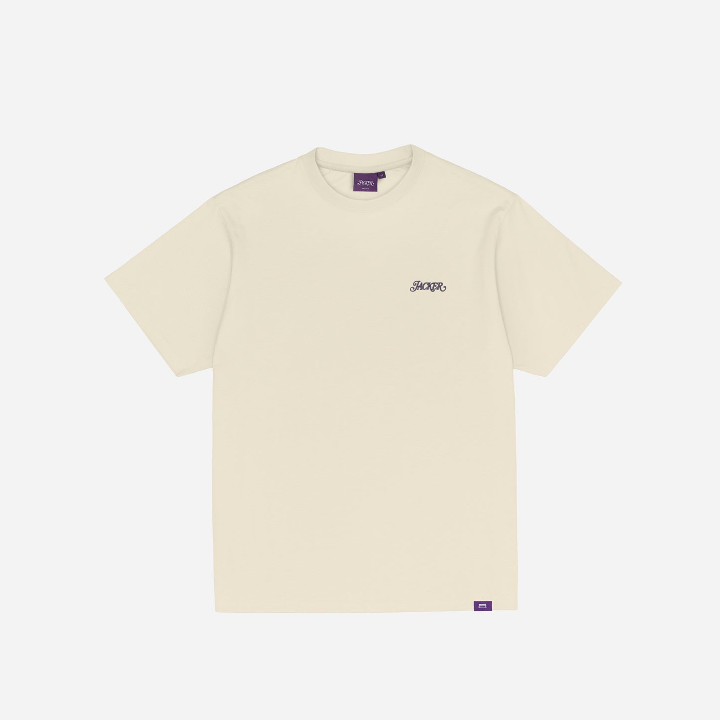CLASSIC T-SHIRT - BEIGE & PURPLE