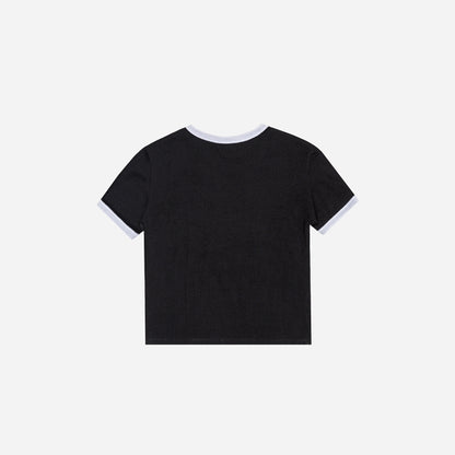 CAMISETA CORTA CLÁSICA - NEGRA