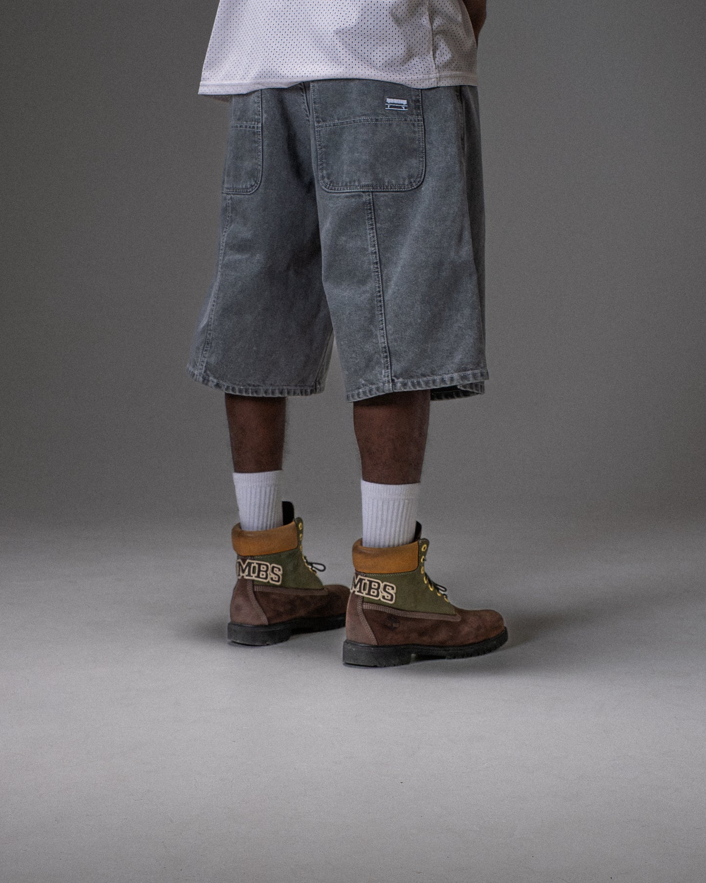 3 STRIPES BAGGY SHORT GREY