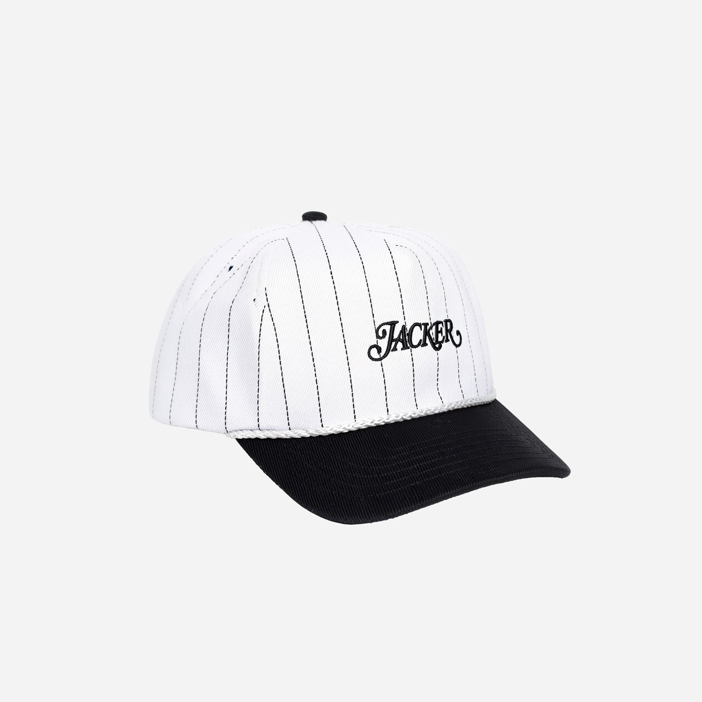CLASSIC STRIPE SNAPBACK 5 PANEL BLACK & WHITE