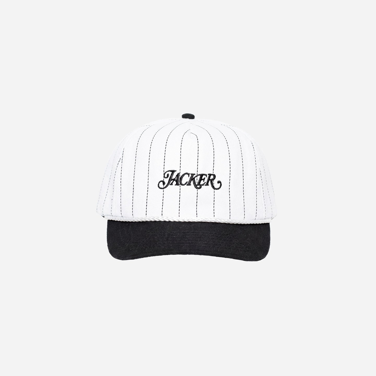 CLASSIC STRIPE SNAPBACK 5 PANEL BLACK & WHITE