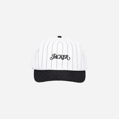 CLASSIC STRIPE SNAPBACK 5 PANEL BLACK & WHITE