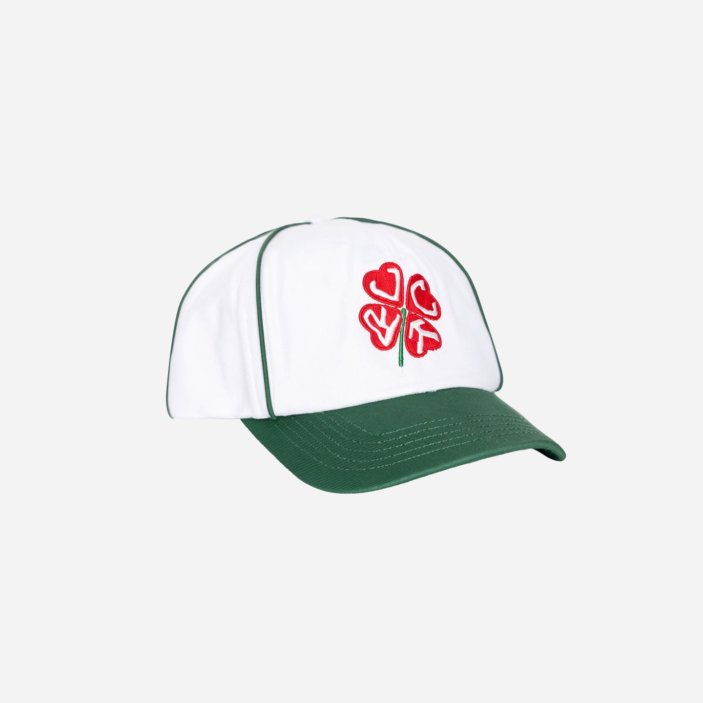 CLOVER SNAPBACK 5 PANEL WHITE & GREEN
