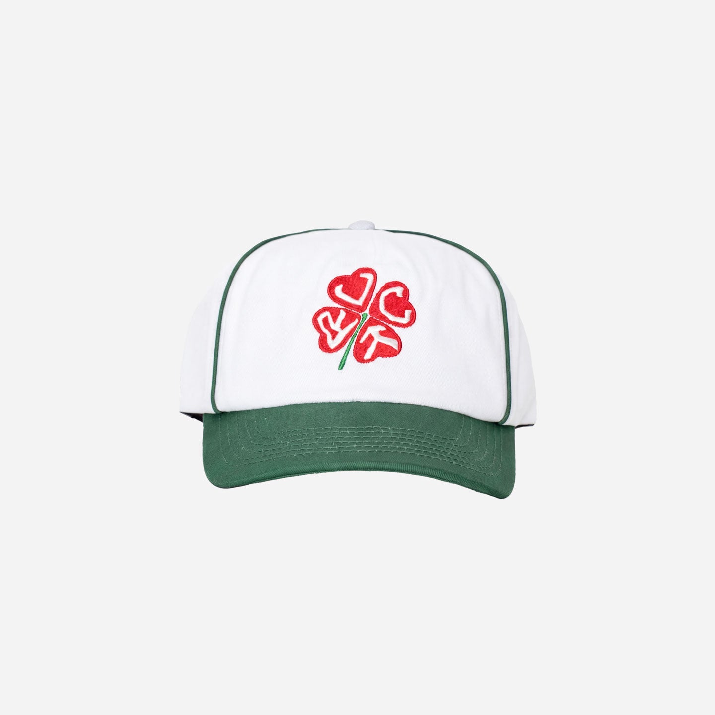 CLOVER SNAPBACK 5 PANEL WHITE & GREEN