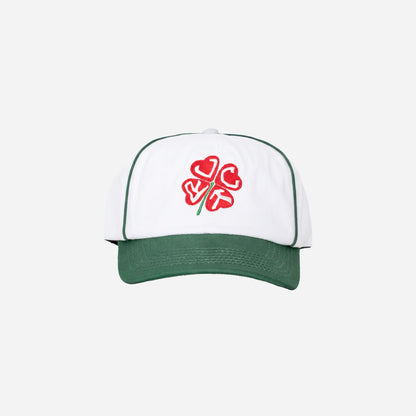 CLOVER SNAPBACK 5 PANEL WHITE & GREEN