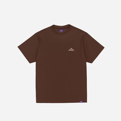 COLLECTIVE T-SHIRT - BROWN & PINK