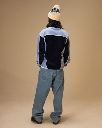 COMFY VELVET POLO - BLUE