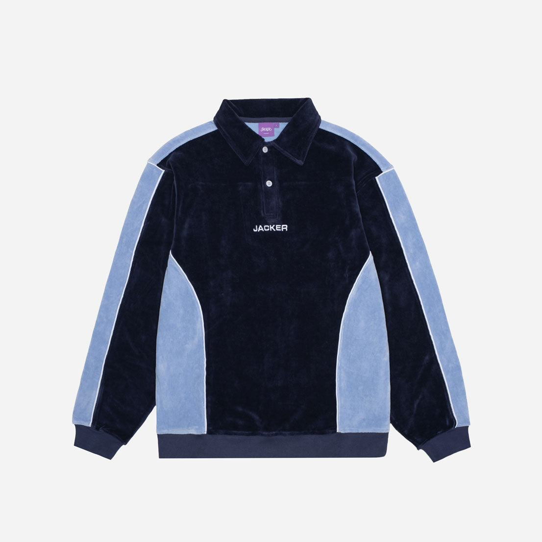 COMFY VELVET POLO - BLUE