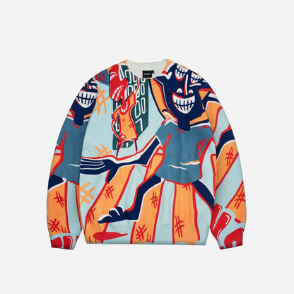 CORINTHIAN KNIT CREWNECK - AOP