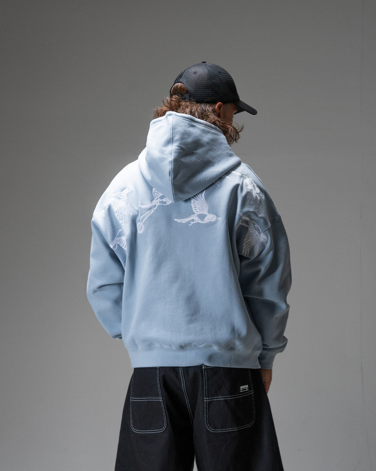 D.BIRDS COOPER HOODIE ZIP BLUE
