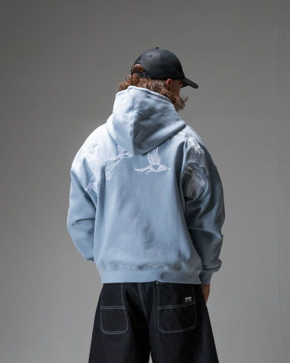 D.BIRDS COOPER HOODIE ZIP BLUE