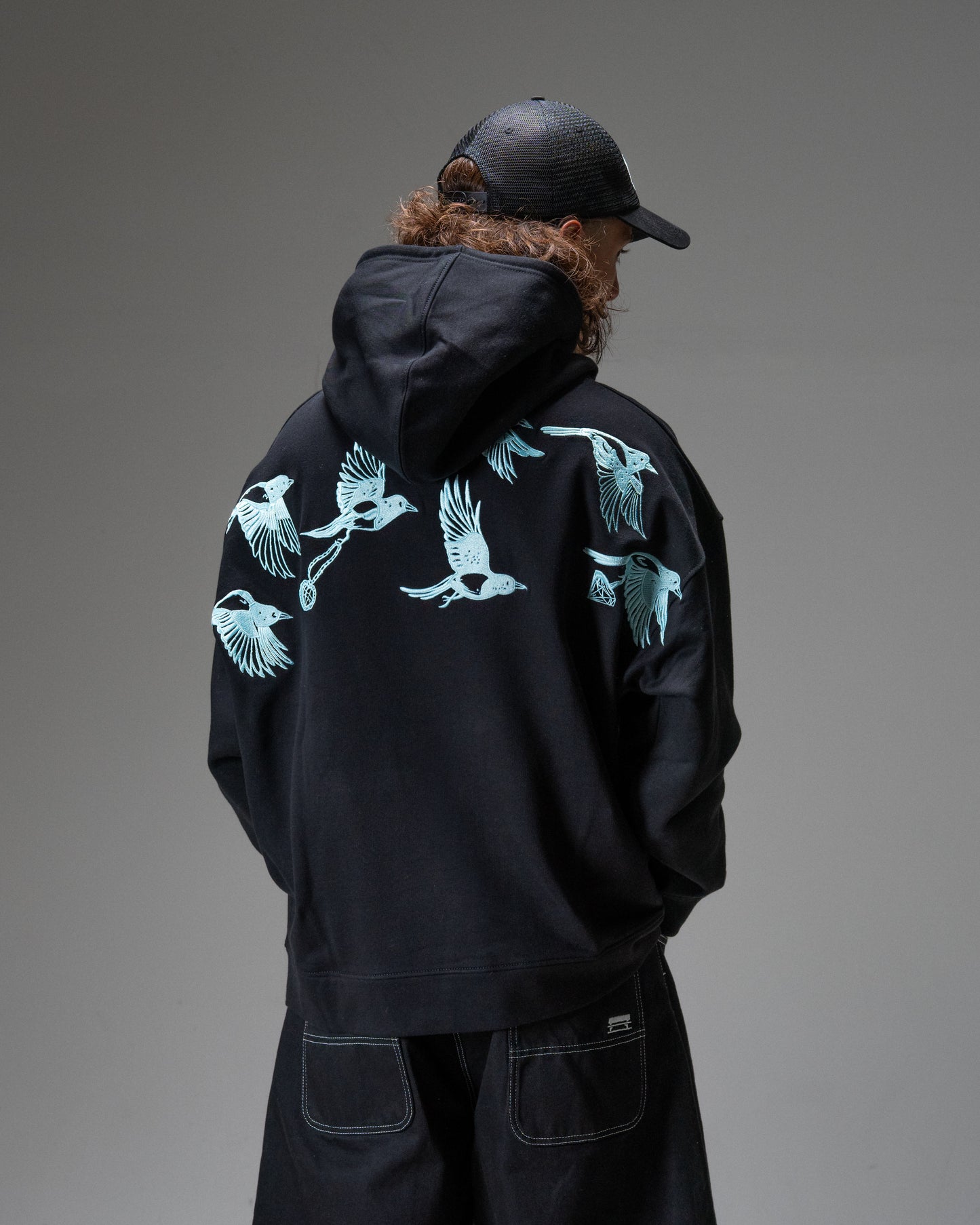 D.BIRDS COOPER HOODIE BLACK