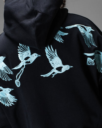 D.BIRDS COOPER HOODIE BLACK
