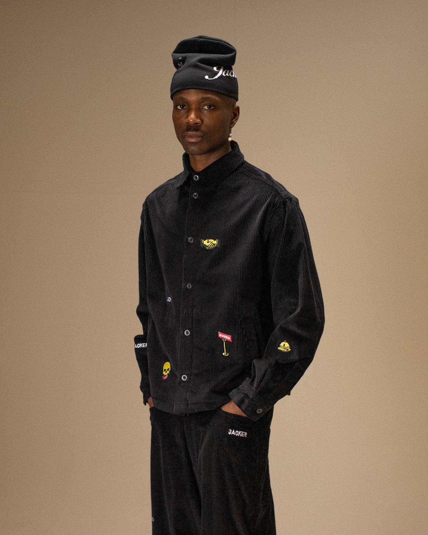 DEAL CORDUROY OVERSHIRT - BLACK