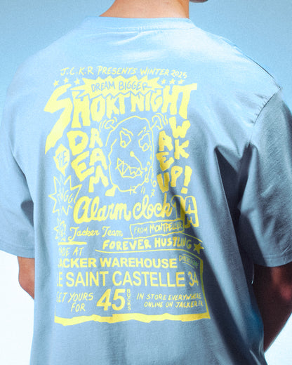 WAKE UP ! T-SHIRT - BLUE