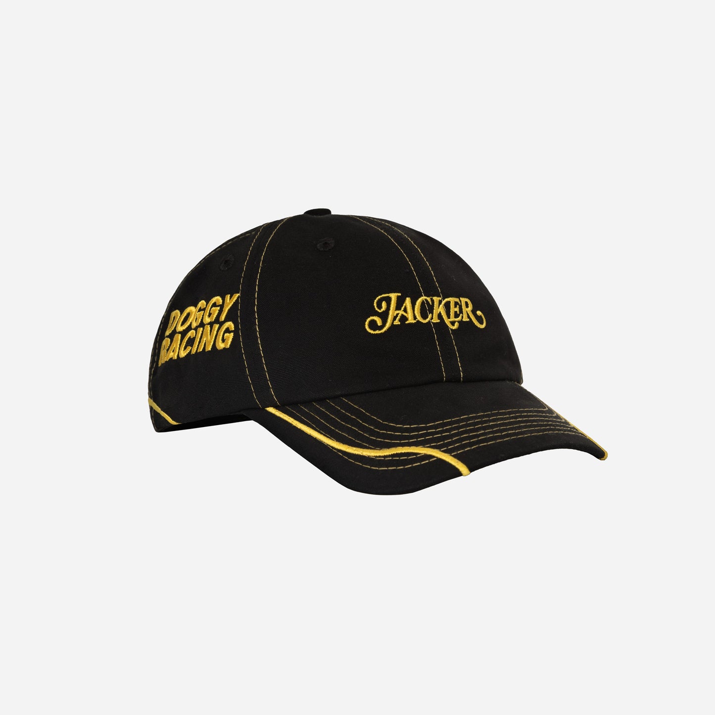 DOGGY RACING CAP - BLACK & YELLOW
