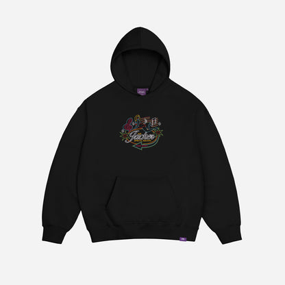 DON'T BE SHY EMBRODERY HOODIE - BLACK