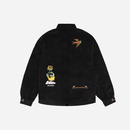 DREAM MAZE CORDUROY OVERSHIRT - BLACK