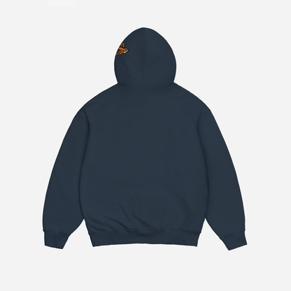 DREAM MAZE ZIPPED HOODIE - NAVY