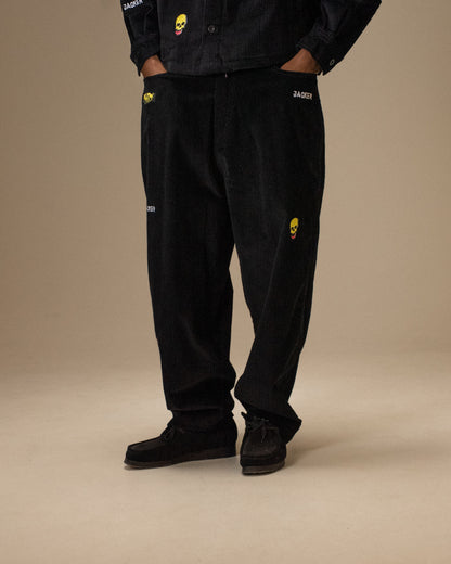 DEAL CORDUROY BAGGY - BLACK