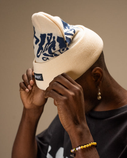 MIRROR MAZE BEANIE - BEIGE