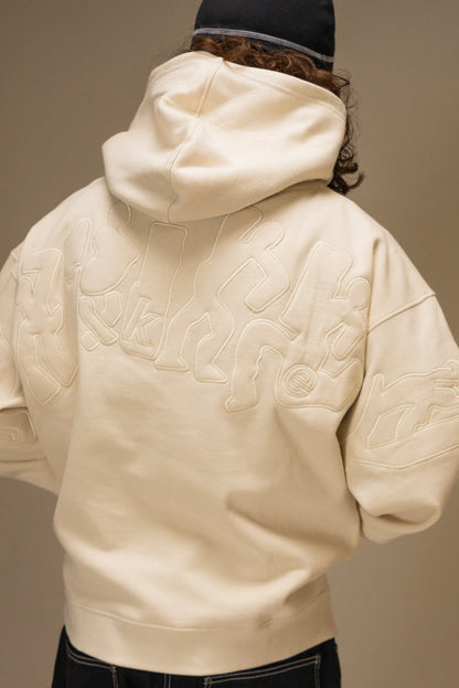 MIRROR MAZE HOODIE BEIGE