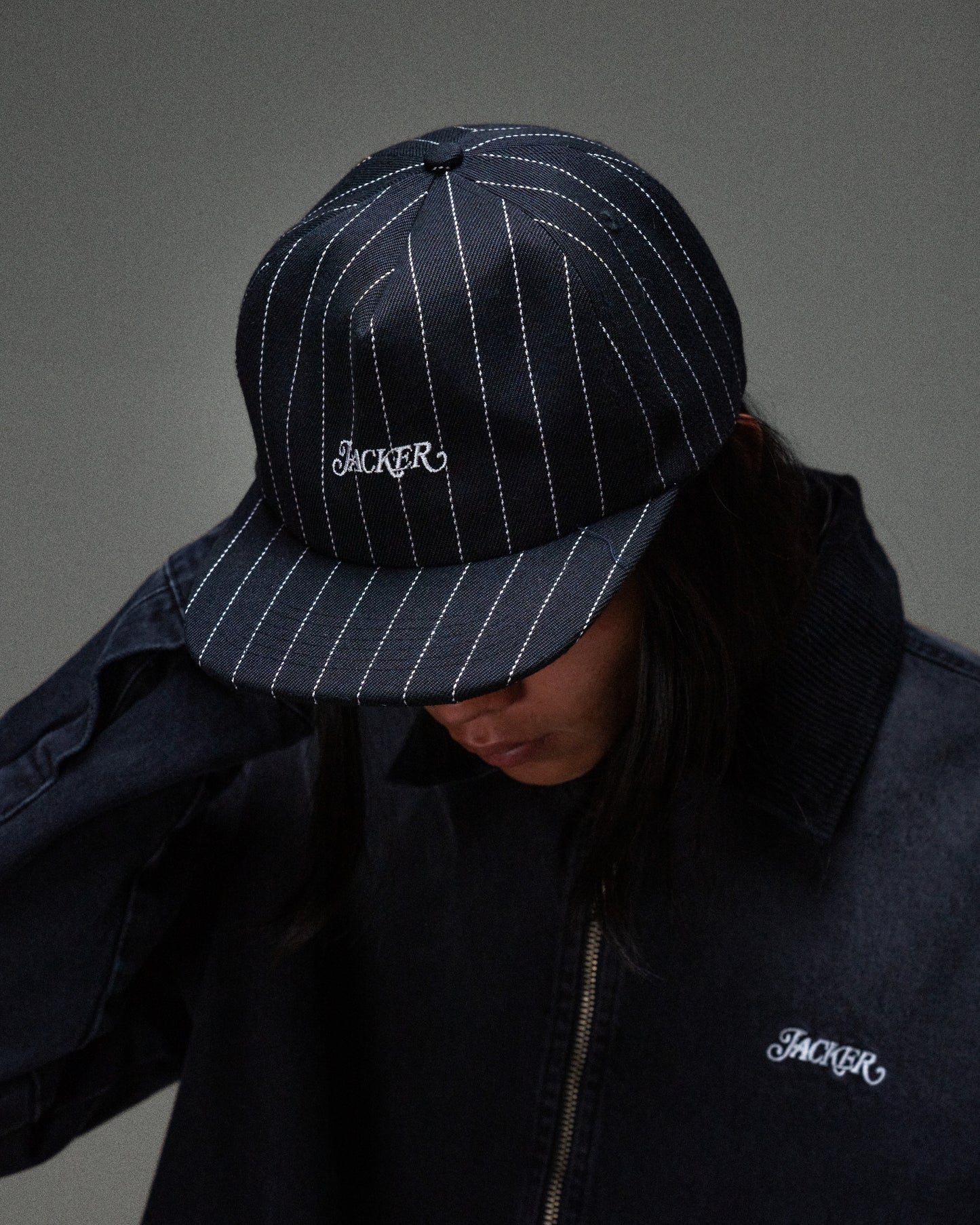 STRIPE CAP BLACK