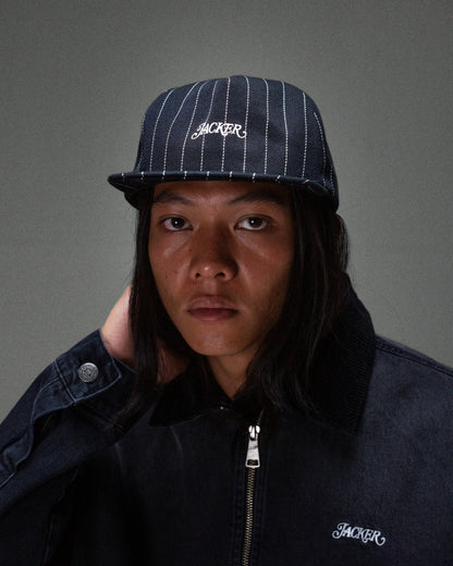 STRIPE CAP BLACK