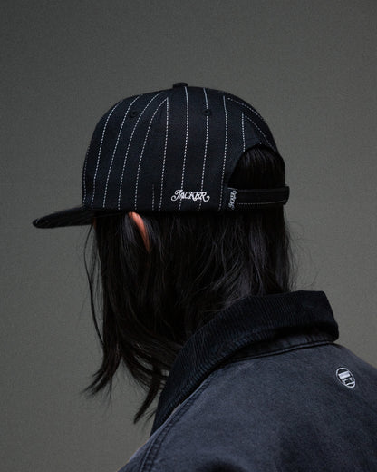 STRIPE CAP BLACK