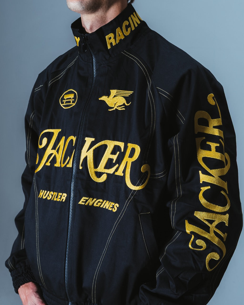 DOGGY RACING TRACK JACKET - BLACK