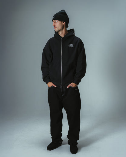 KAREN HOODIE ZIP - BLACK