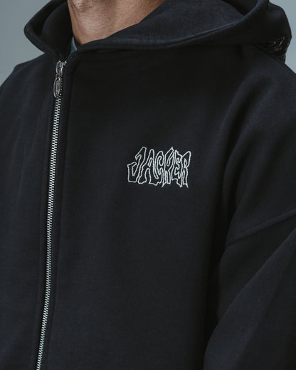 KAREN HOODIE ZIP - BLACK