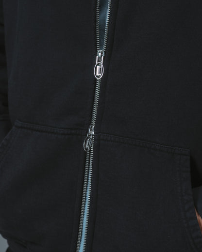 KAREN HOODIE ZIP - BLACK