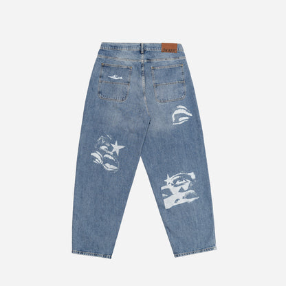 FEARLESS DENIM BAGGY PANT - BLUE