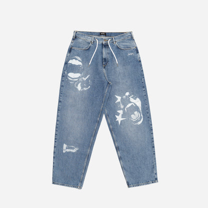 FEARLESS DENIM BAGGY PANT - BLUE