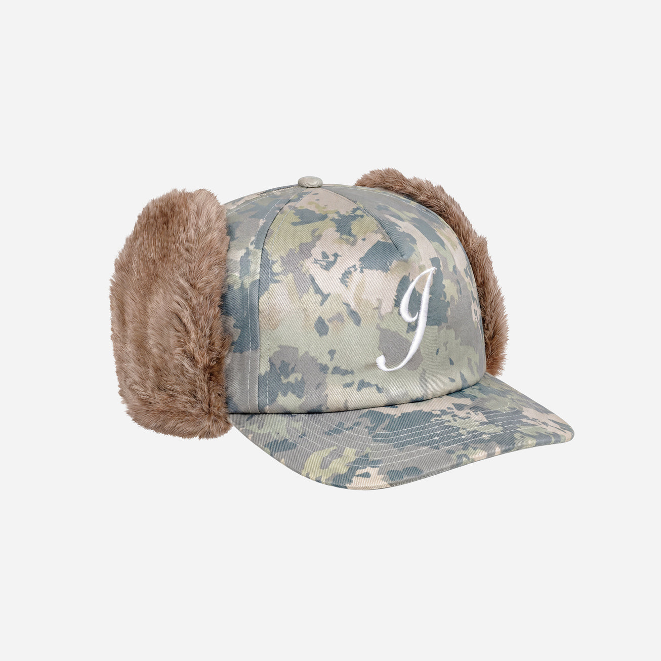 FLAP EAR SNAPBACK 5 PANEL DESERT CAMO