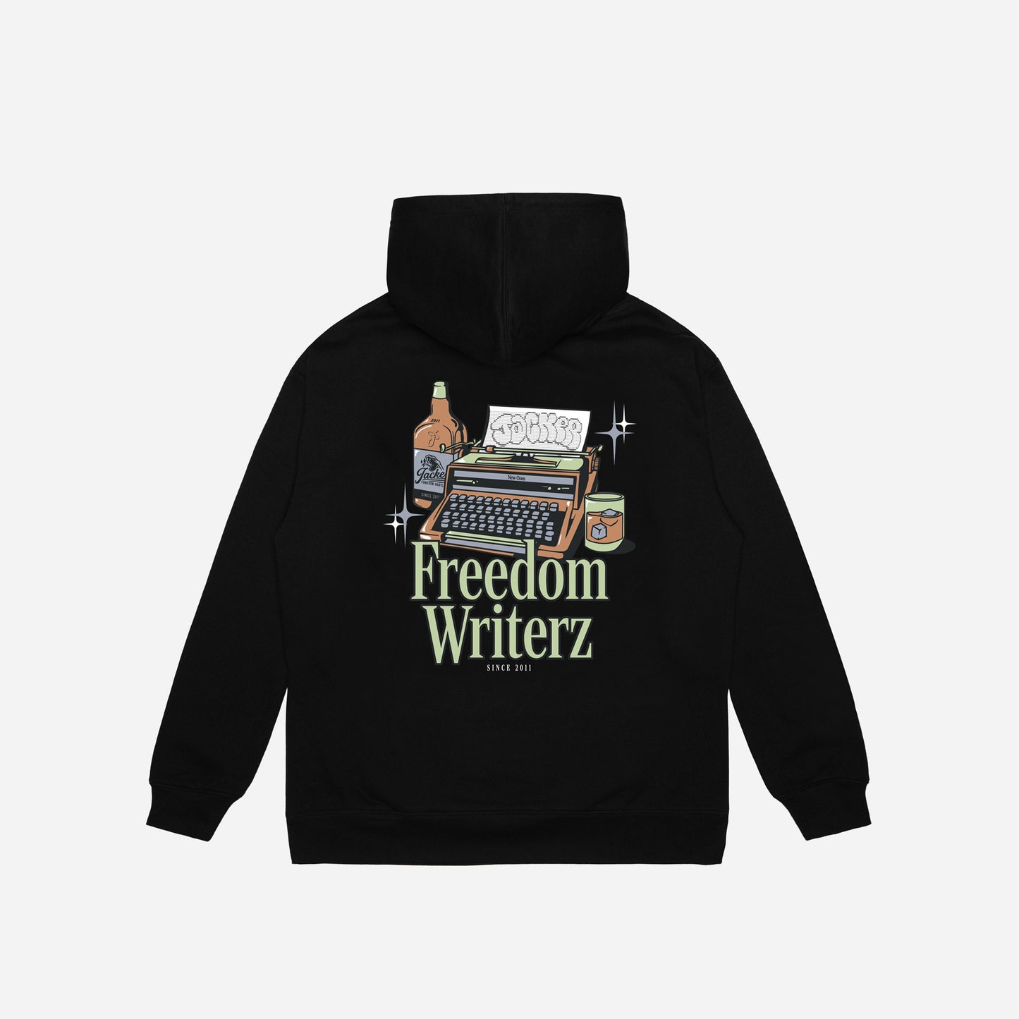 FREEDOM WRITERZ HOODIE - BLACK