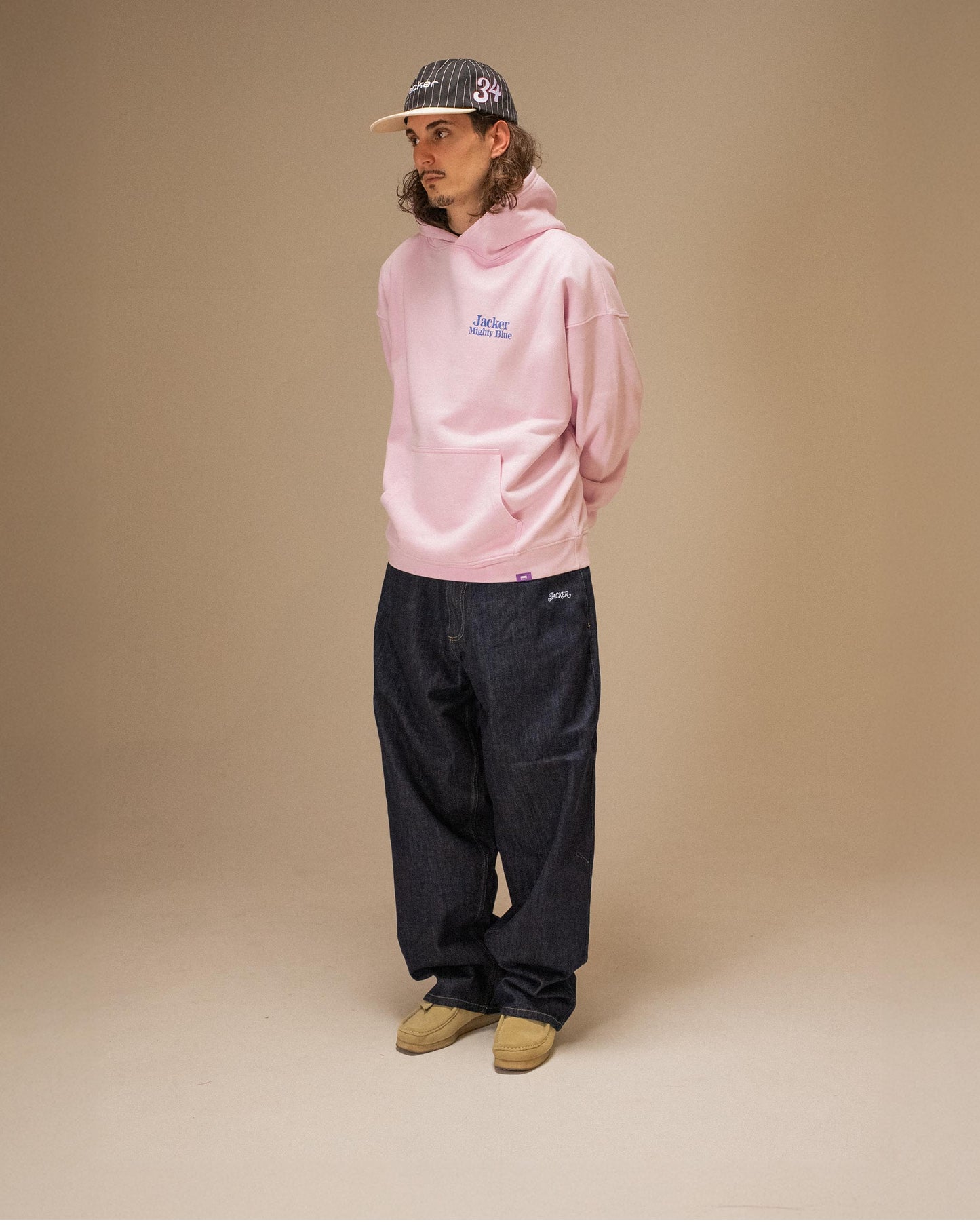 MIGHTY BLUE HOODIE PINK