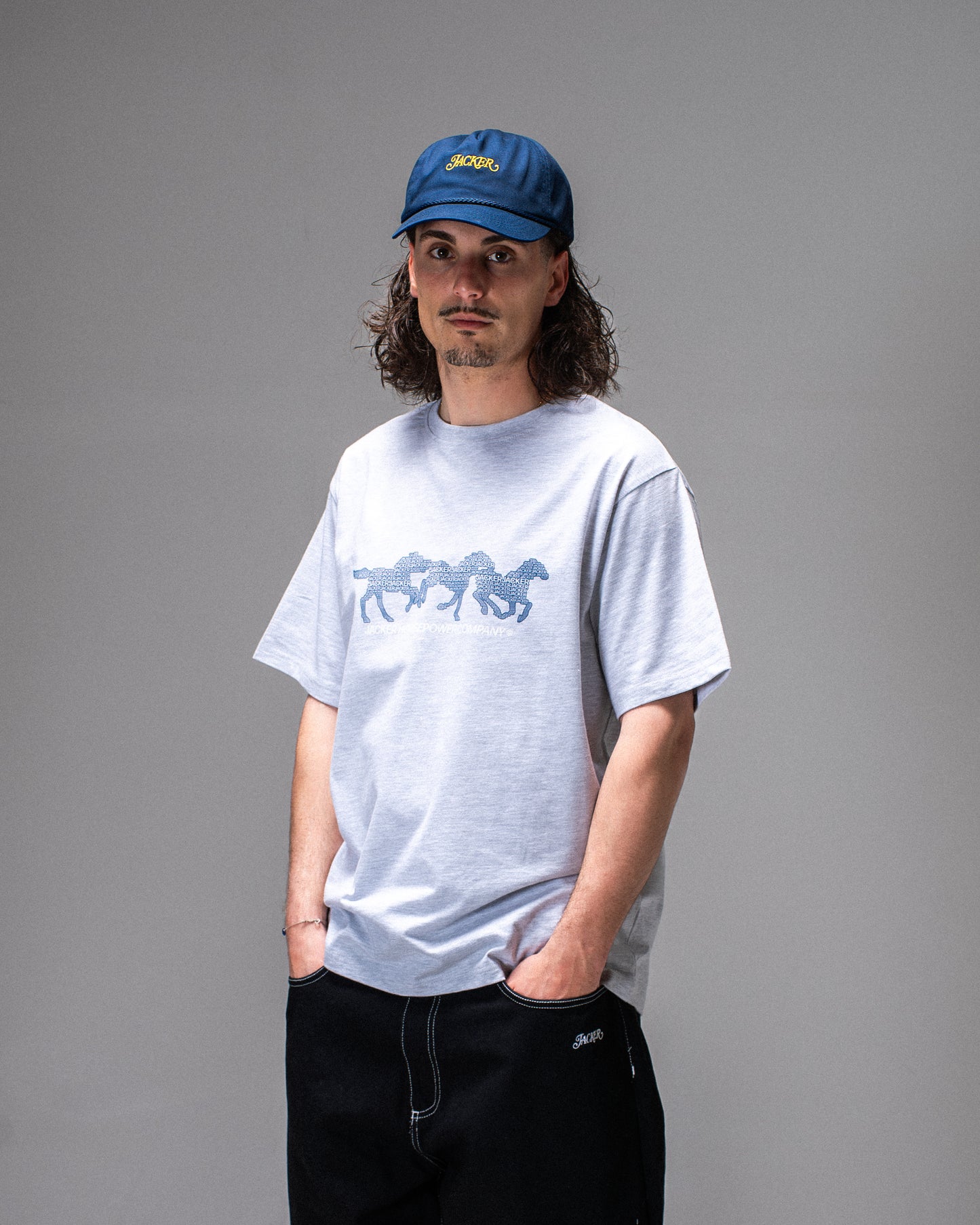 HORSE POWER T-SHIRT HEATHER GREY