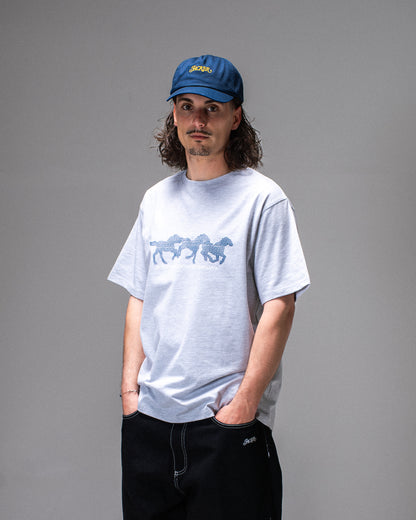 HORSE POWER T-SHIRT HEATHER GREY