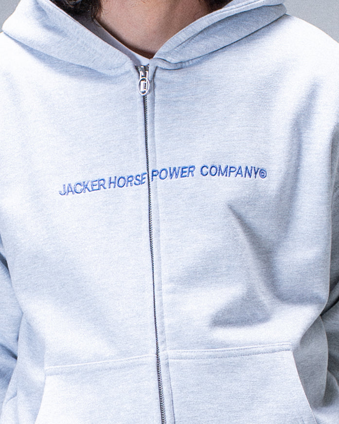 HORSE POWER ZIP HOODIE GREY